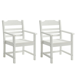 Patio Dining Chair with Armset Set of 2, Pure