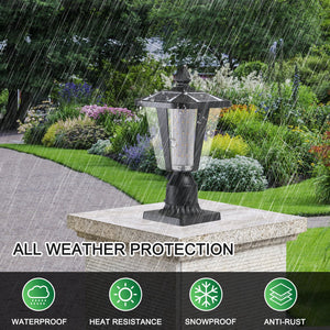 15" Solar Powered Outdoor Lantern, Modern Garden Light