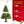 Pre-lit Xmas Tree Artificial Christmas 4-Piece Set