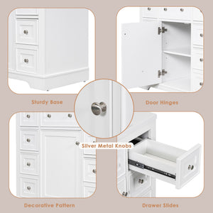 36" Bathroom Vanity without Sink, Cabinet Base Only