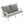 HIPS Loveseat with Cushion, Wood Grain Outdoor Garden Sofa