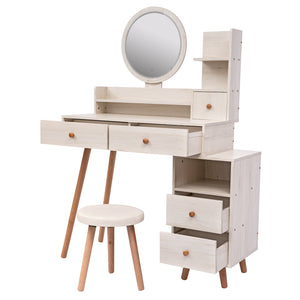 CRAZY ELF Stylish Vanity Table + Cushioned Stool