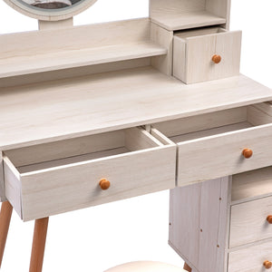 CRAZY ELF Stylish Vanity Table + Cushioned Stool