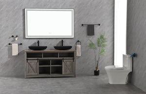 Framed LED Single Bathroom Vanity Mirror