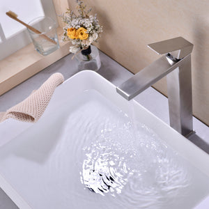 Single Handle Sink Brushed Nickel Vanity Bathroom Faucet