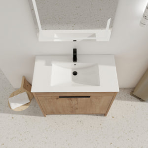 36" Freestanding Bathroom Vanity with Integrated Sink