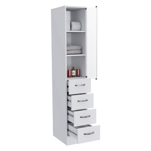 Linen Cabinet Artic, Three Shelves, Single Door