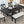 TOPMAX Farmhouse 82-Inch 6-Piece Extendable Dining Table Set