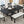 TOPMAX Farmhouse 82-Inch 6-Piece Extendable Dining Table Set