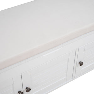 TREXM Storage Bench with 3 Shutter-shaped Doors