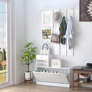 Combination Model Gate Cabinet with Shoe Cabinet & Hang Shelf