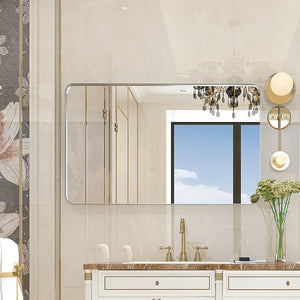 36x30 Inch Glossy Brushed Bathroom Mirror