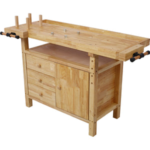 Wood Workbench - Wooden Workbench for Garage Workshop