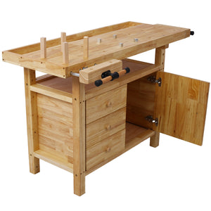Wood Workbench - Wooden Workbench for Garage Workshop