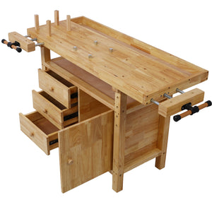 Wood Workbench - Wooden Workbench for Garage Workshop