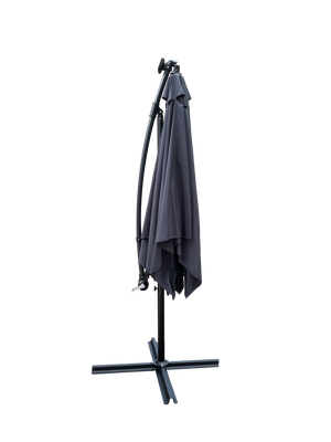 Square 2.5x2.5M Outdoor Patio Umbrella with Solar LED Lights