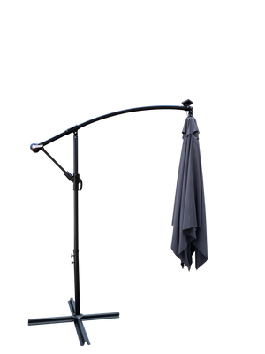Square 2.5x2.5M Outdoor Patio Umbrella with Solar LED Lights