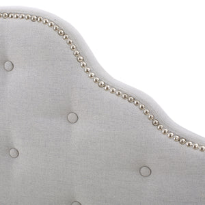Tufted Upholstered Twin Headboard with Durable Metal Legs
