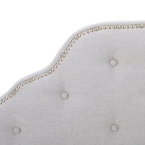 Tufted Upholstered Twin Headboard with Durable Metal Legs