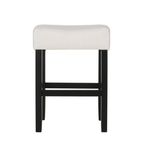 Set of 2, 26.75" Backless Fabric Counter Height Barstool
