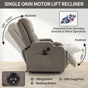 Power Lift Recliner Chair with Massage and Heat - ComfortMAX