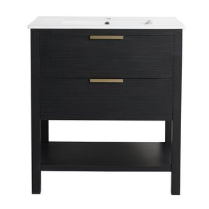 30 Inch Bathroom Vanity Plywood With 2 Drawers