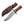 Rambo Bowie Knife with Exotic Rosewood & Stacked Leather Handle