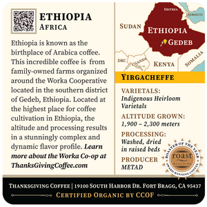Ethiopia Yirgacheffe - Gedeb, Worka co-op