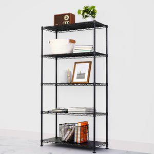 14" x 30" x 60" 5-Tier Wire Rack - Black