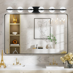 43" Black Minimalist LED Bathroom Vanity Light