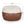Maxi 5 Foot Two Color Fabric and Faux Leather Rounded Bean Bag
