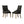 Charcoal Button Tufted Wingback Hostess Chairs Set of 2