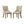 Tan Button Tufted Solid Wood Wingback Hostess Chairs Set of 2