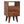 Solid Wood Mini Classic Chestnut Bedside, 2-Drawers, 1 Open Slot, Nordic Legs