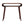 Solid Wood Amaya Nordic Style Console Table, Open Storage, Chestnut
