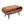 Chestnut Circular TV Stand, 2-Drawers, Open Slot, Nordic Legs