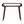 Solid Wood Amaya Nordic Style Console Table, Open Storage, Chestnut