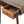 Solid Wood Curved Writing Desk, 1-Drawer, 1 Open Slot, Chestnut