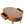 Chestnut Rounded Coffee Table, Nordic Legs, 2-Drawers