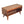 Solid Wood Chestnut Bench with Leather Seat Pad