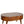 Chestnut Rounded Coffee Table, Nordic Legs, 2-Drawers