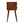 Solid Wood Mini Nightstand, 2-Drawers, Chestnut