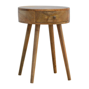 Nordic Circular Shaped Bedside, 1-Drawer