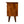 Solid Wood Bedside Table with 2 Drawers in Chestnut