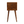 Solid Wood Mini Nightstand, 2-Drawers, Chestnut