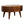 Solid Wood Mini Chestnut Rounded Coffee Table, 2-Drawers