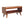 Solid Wood Chestnut Bench with Leather Seat Pad