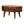 Solid Wood Mini Chestnut Rounded Coffee Table, 2-Drawers