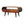 Chestnut Circular TV Stand, 2-Drawers, Open Slot, Nordic Legs