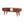 Solid Wood Chestnut Circular TV Unit, Nordic Legs, 2-Drawers, Open Slot